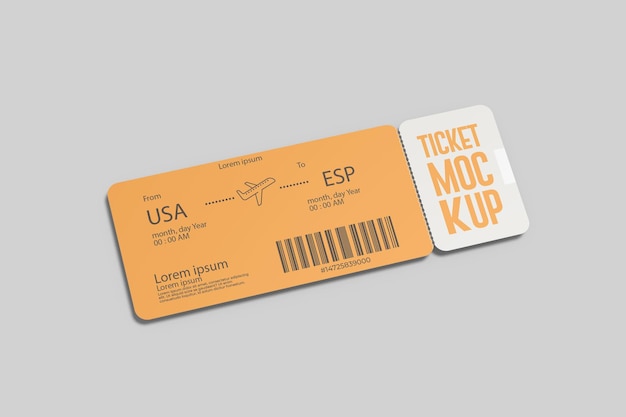 PSD psd elegante ticket mockup