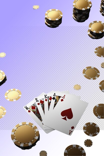 PSD psd an element casino online isolated on transparent background