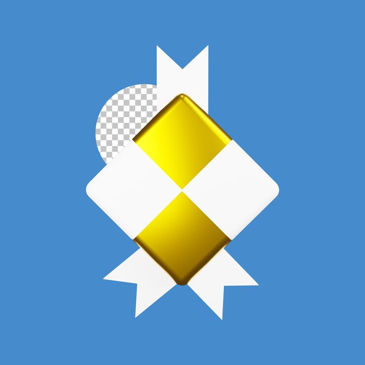 3 d レンダリングと PSD 要素 ketupat ラマダン コンセプト ゴールド アイコン