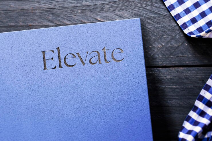 PSD psd elevate branding a blue presentation of corporate identity
