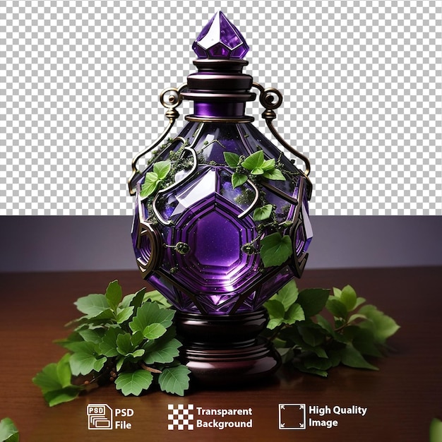 PSD psd eliksir butelka gier fantasy izolowany png background generative ai