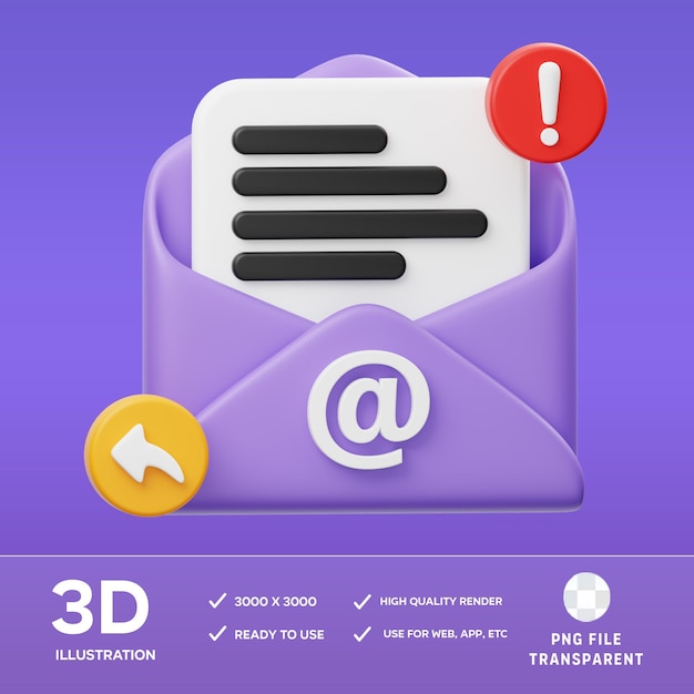 PSD メールマーケティング 3D イラスト