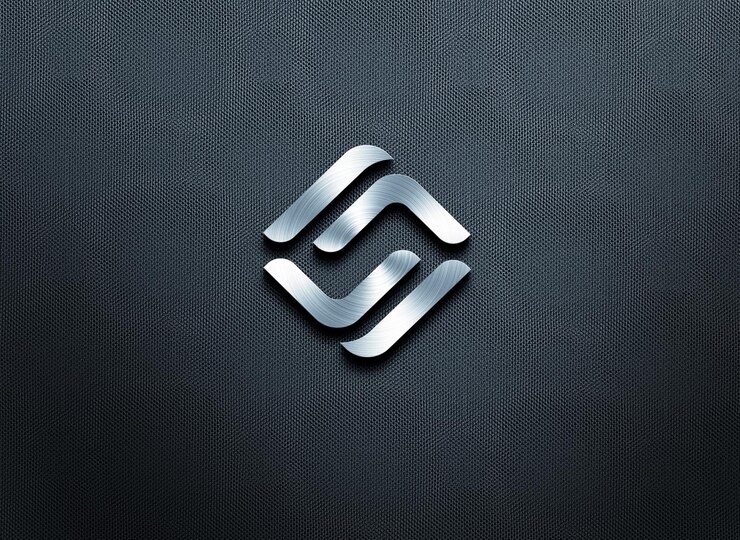 PSD embossed metal logo mockup