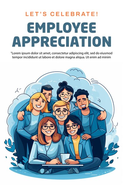 PSD psd employee appreciation day banner poster flyer