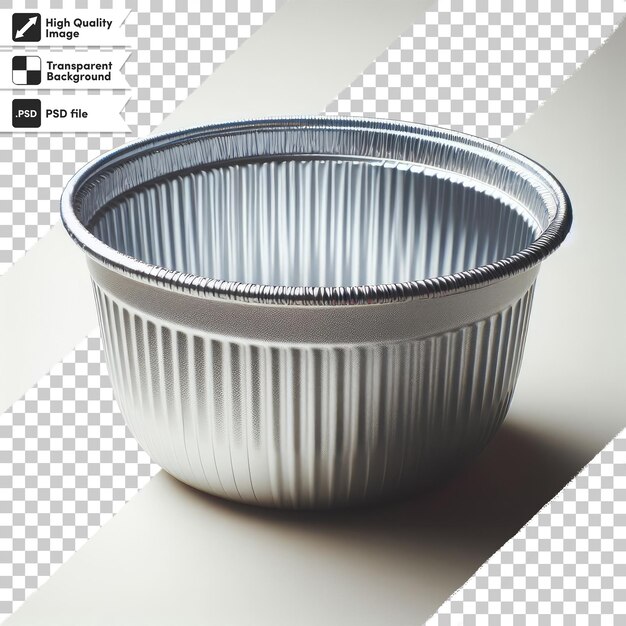 PSD piatti di alluminio vuoti psd per cibo da asporto su sfondo trasparente