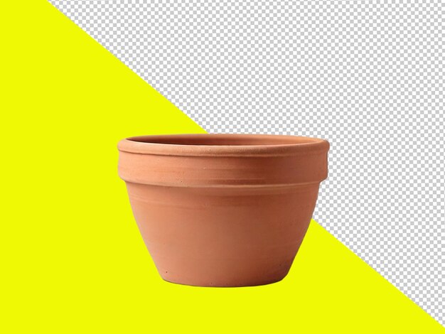PSD psd of a empty flower pot on transparent background