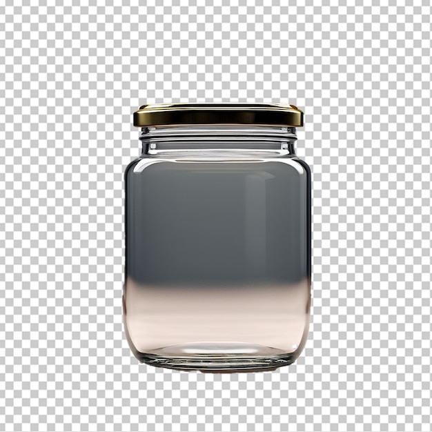 PSD psd empty jar isolated on transparent background