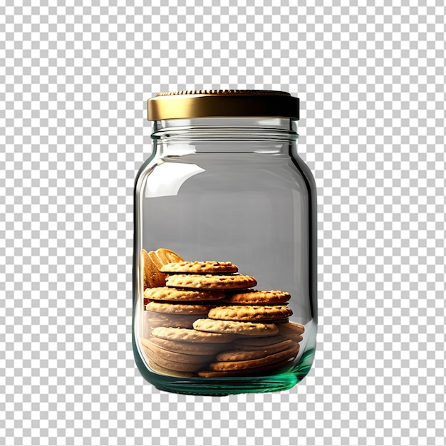 PSD psd empty jar isolated on transparent background