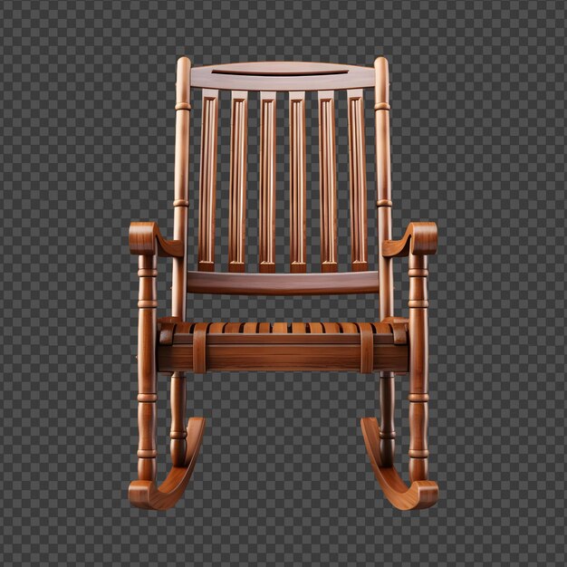 PSD psd empty outdoor rocking chair isolated on transparent background