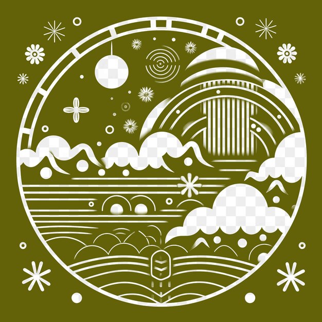 PSD psd en vector van lunar new year atmosfeer in de stijl van art deco b outline t-shirt frames art