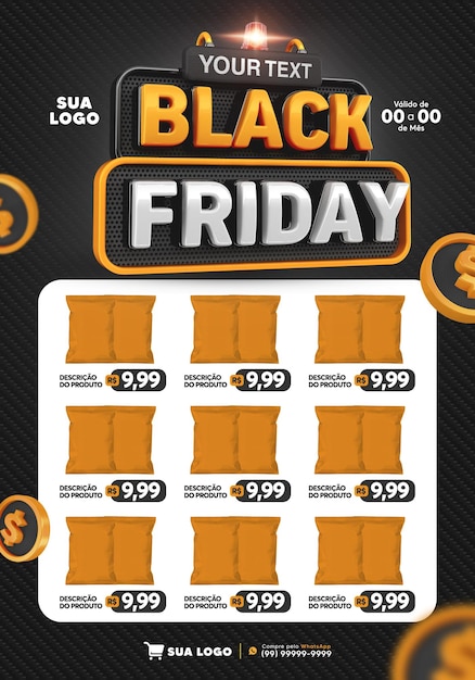 PSD psd encarte social media template black friday