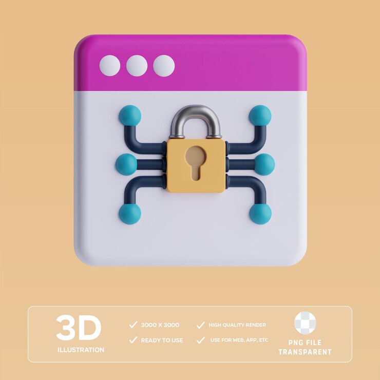 PSD psd encryption 3d illustration