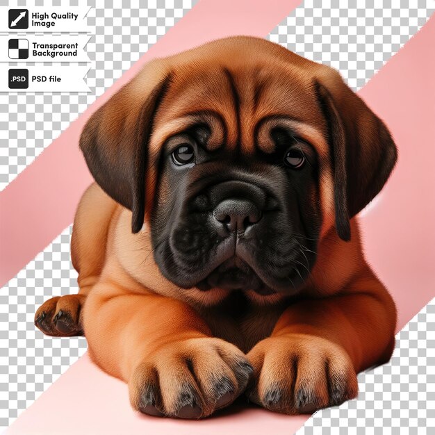 PSD psd english bulldog puppy on transparent background