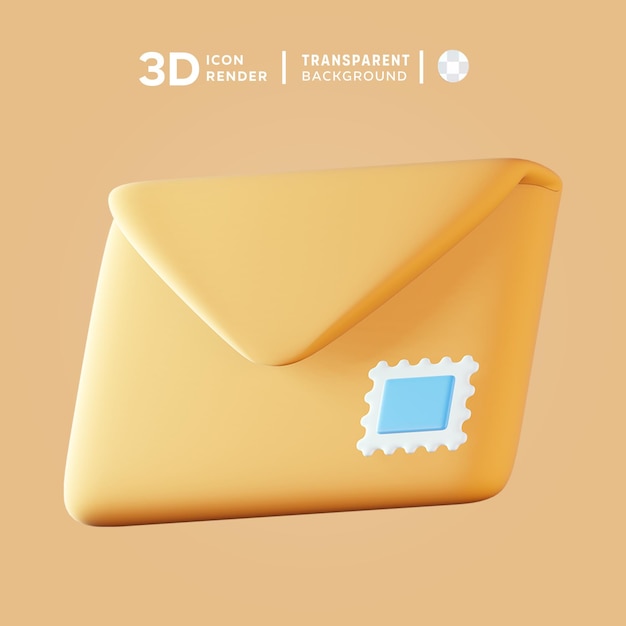 PSD psd envelope open 3d illustration