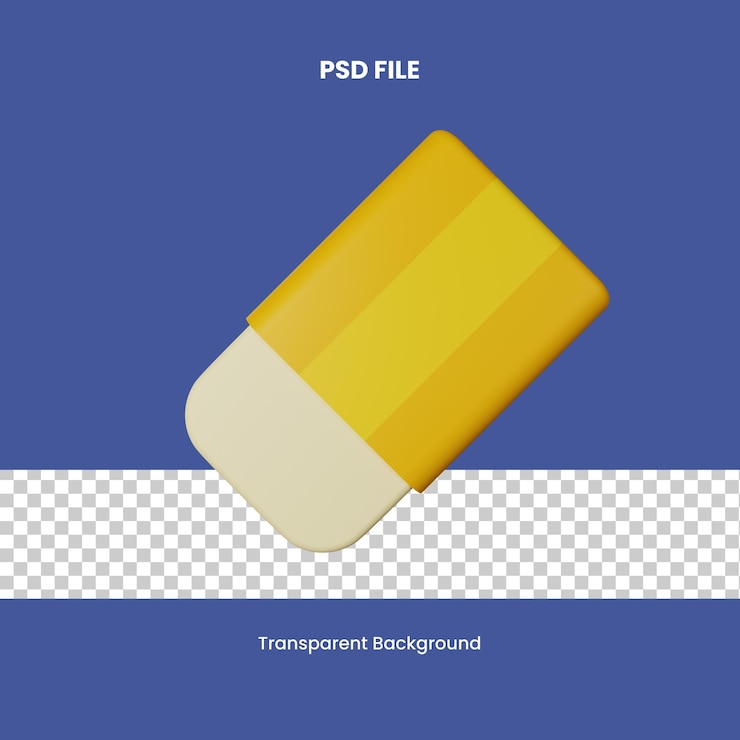 PSD иллюстрация иконки psd eraser 3d