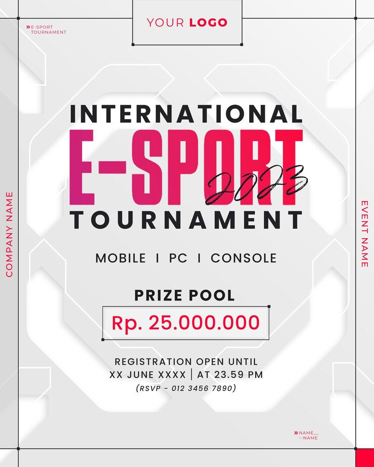 PSD psd esport 이벤트 소셜 미디어 플라이어 4x5