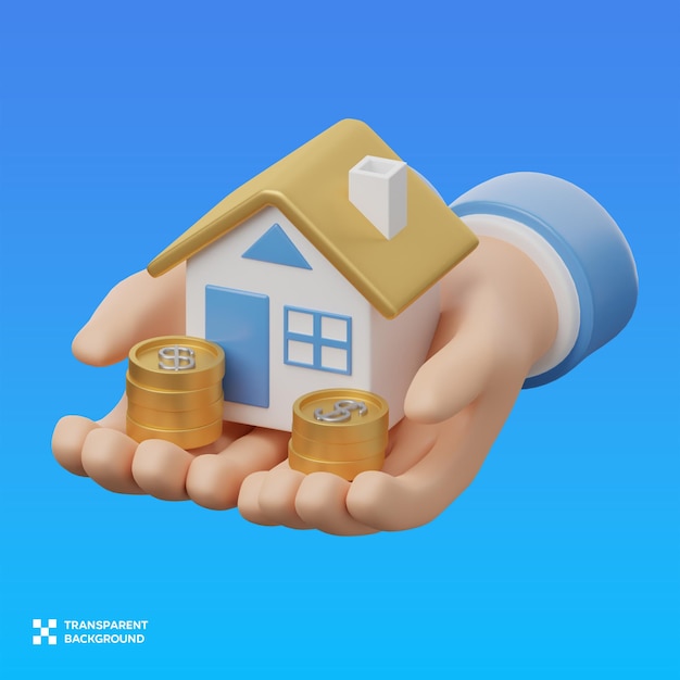 PSD Estate Donatie 3D illustratie