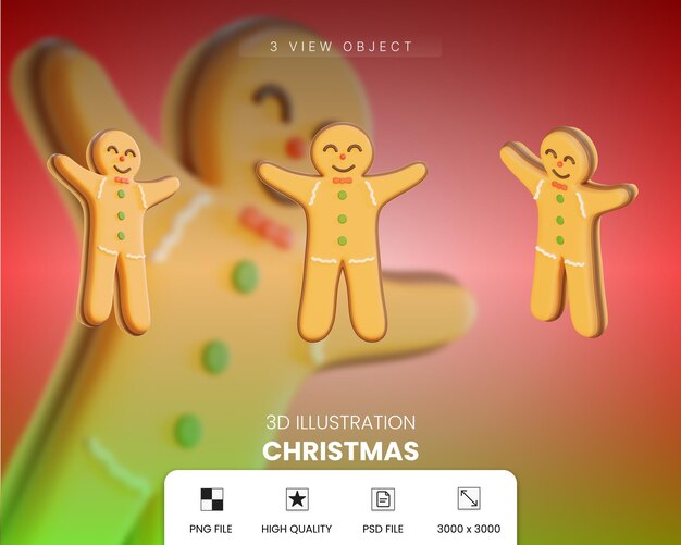 PSD psd exclusive object christmas equipment 3d icon modern in design style transparent