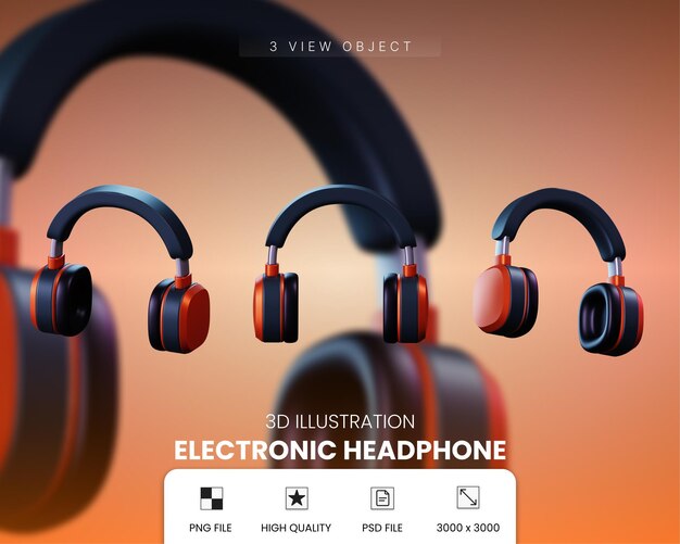 PSD psd exclusive object music equipment 3d icon modern in design style transparent