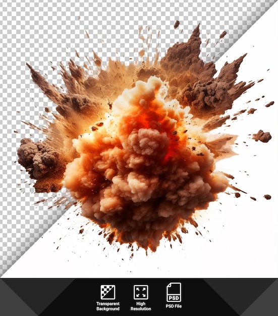 PSD psd explosion on transparent background