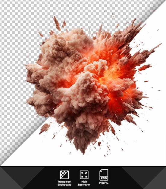 PSD psd explosion on transparent background