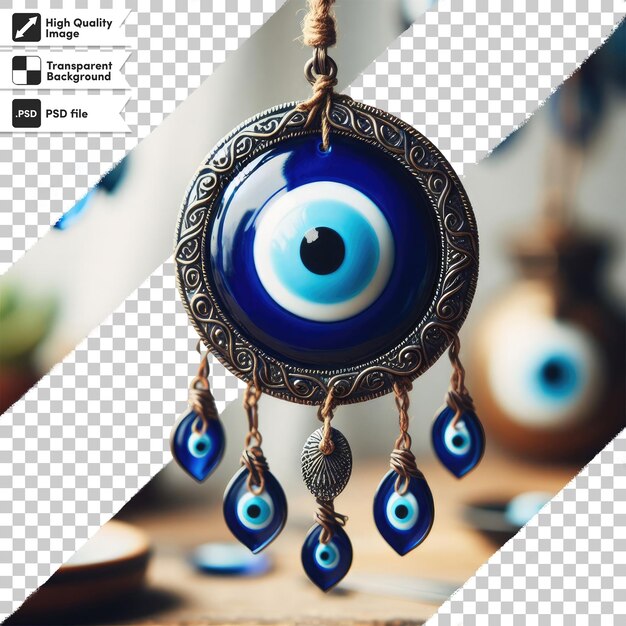 Psd eye from the evil eye on transparent background with editable mask layer