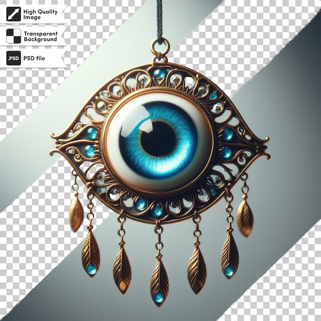 PSD psd eye from the evil eye on transparent background with editable mask layer