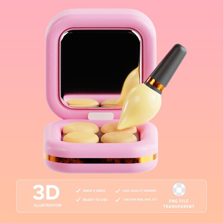PSD psd eye shadow 3d illustration