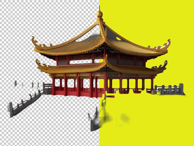 PSD psd f a 3d chinese temple