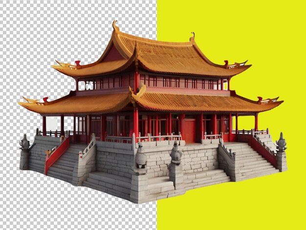 PSD psd f a 3d chinese temple