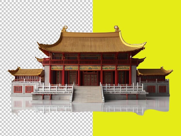 Psd f een 3d chinese tempel