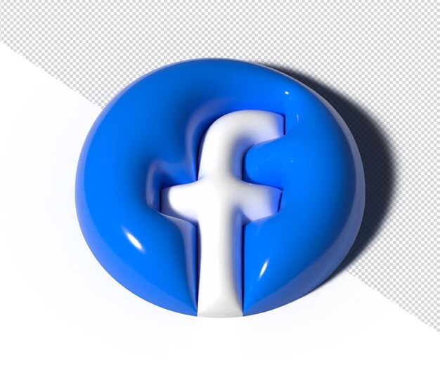 Psd facebook 3d logo