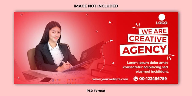 PSD psd facebook cover design for creative agency