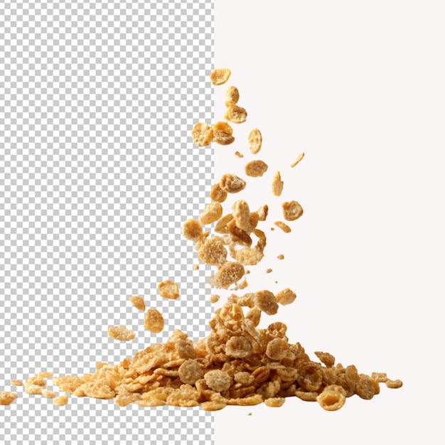 PSD psd of a falling cereal cutout on transparent background