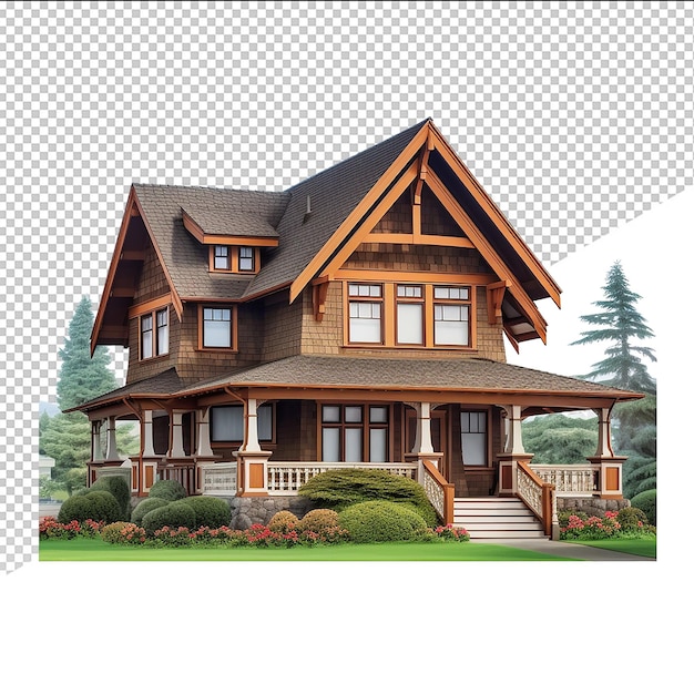 Psd farmhouse on transparent background