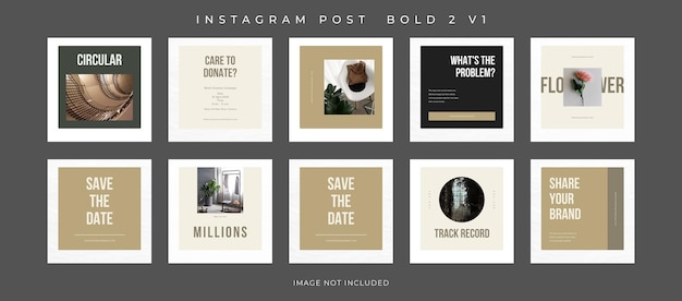 PSD psd fashion bold part 2 instagram post template