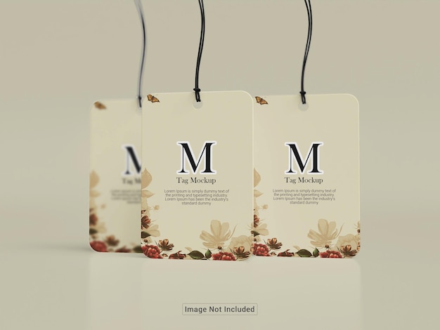 PSD fashion label tag mockup