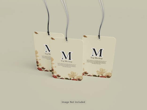 PSD fashion label tag mockup
