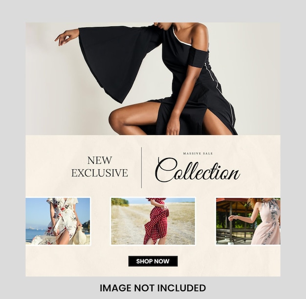 PSD psd fashion new collection social media template