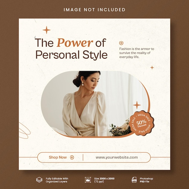 psd fashion sale instagram post and social media banner template