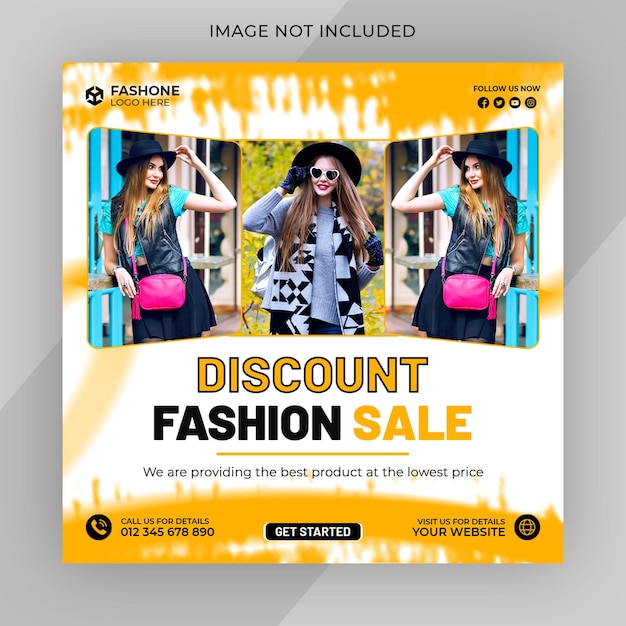 Psd fashion sale social media post and web banner template