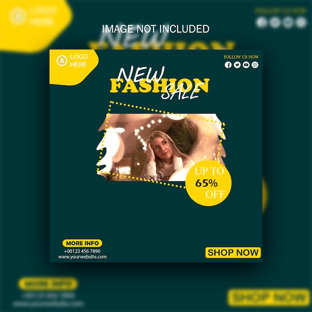 PSD psd fashion sale social media poster design