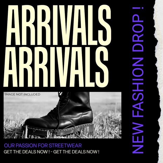 PSD Fashion Shoes Collection Design voor sociale media en Instagram Post Template