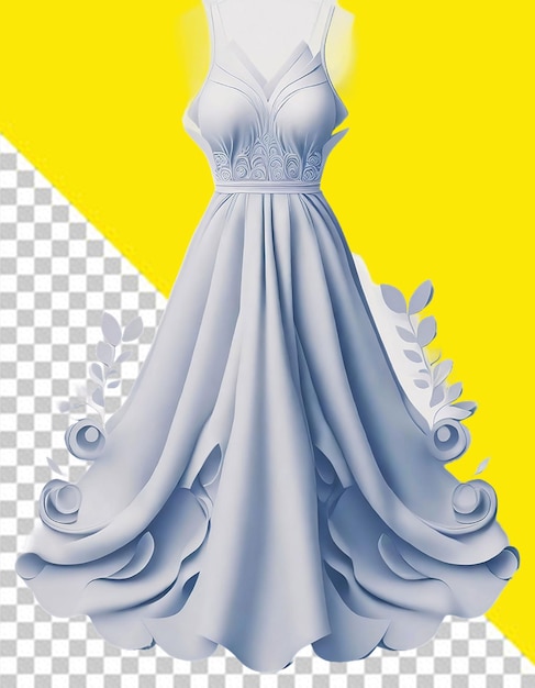 PSD psd of a female dress on a transparent background