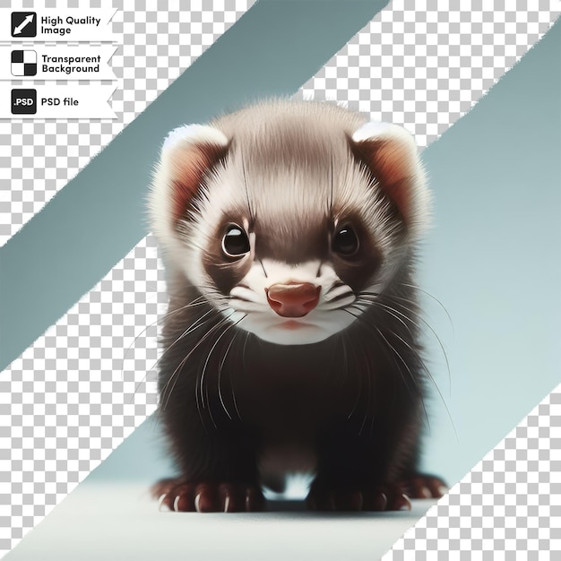 PSD psd ferret on transparent background