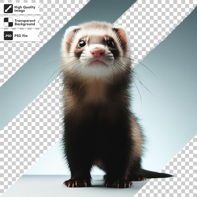 PSD psd ferret on transparent background