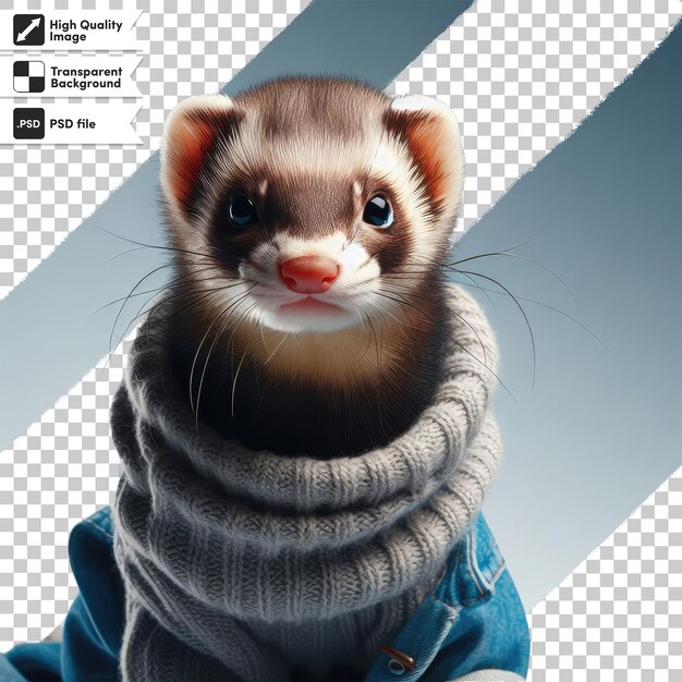 Psd ferret on transparent background