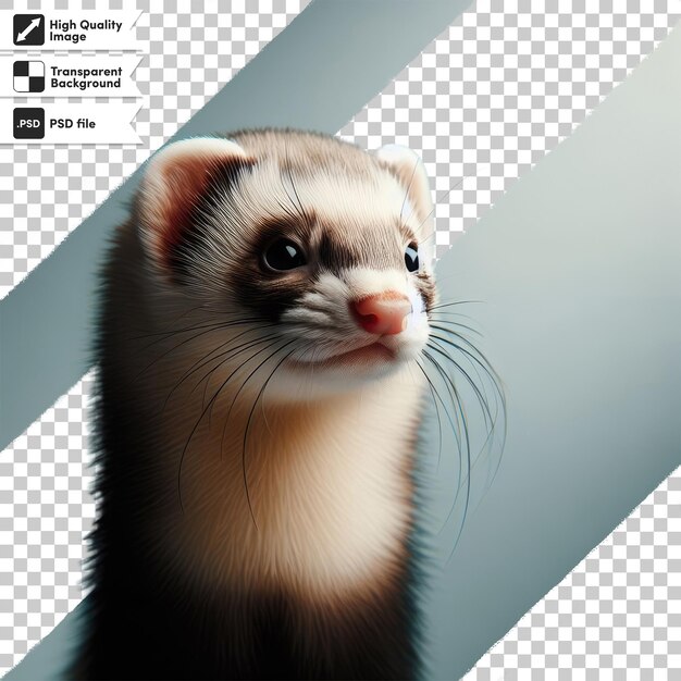 PSD psd ferret on transparent background