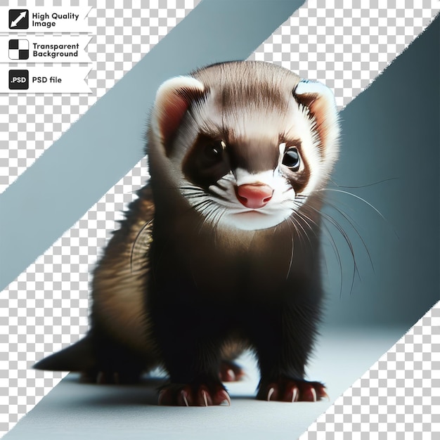 PSD psd ferret on transparent background