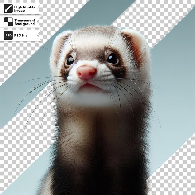 PSD psd ferret on transparent background